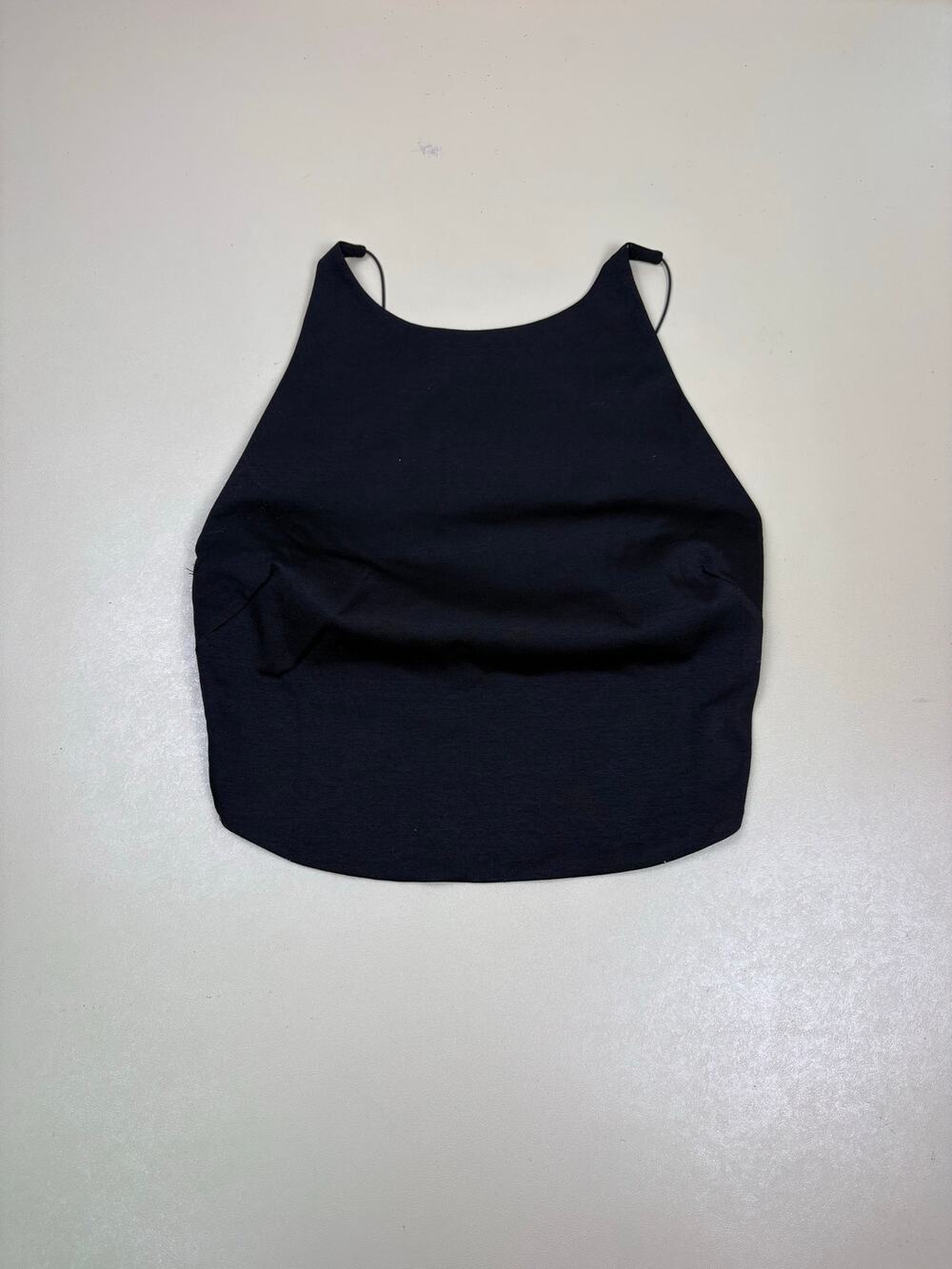 Zara Women’s Black Cropped Tank Top Size Small S NWOT Sleeveless Scoop Neck